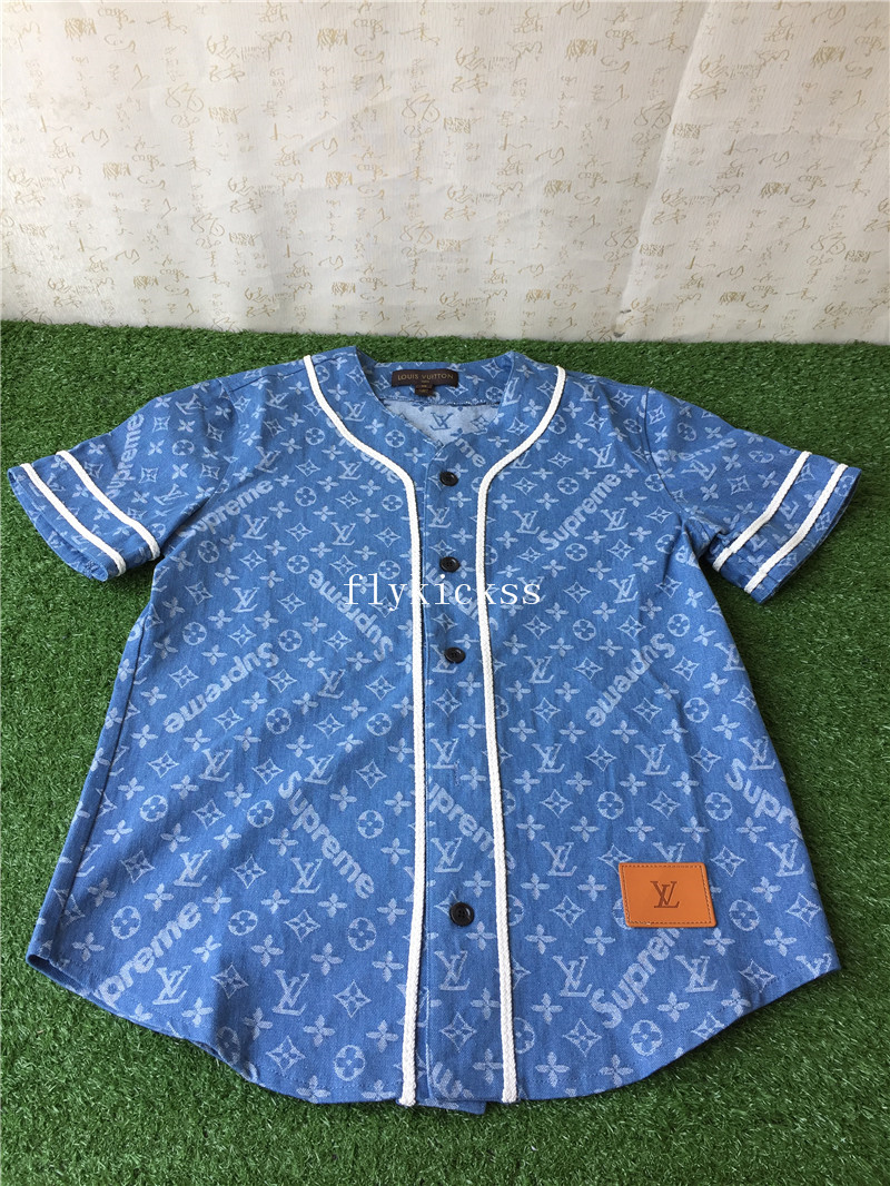 Supreme x LVS Blue Denim Shirt